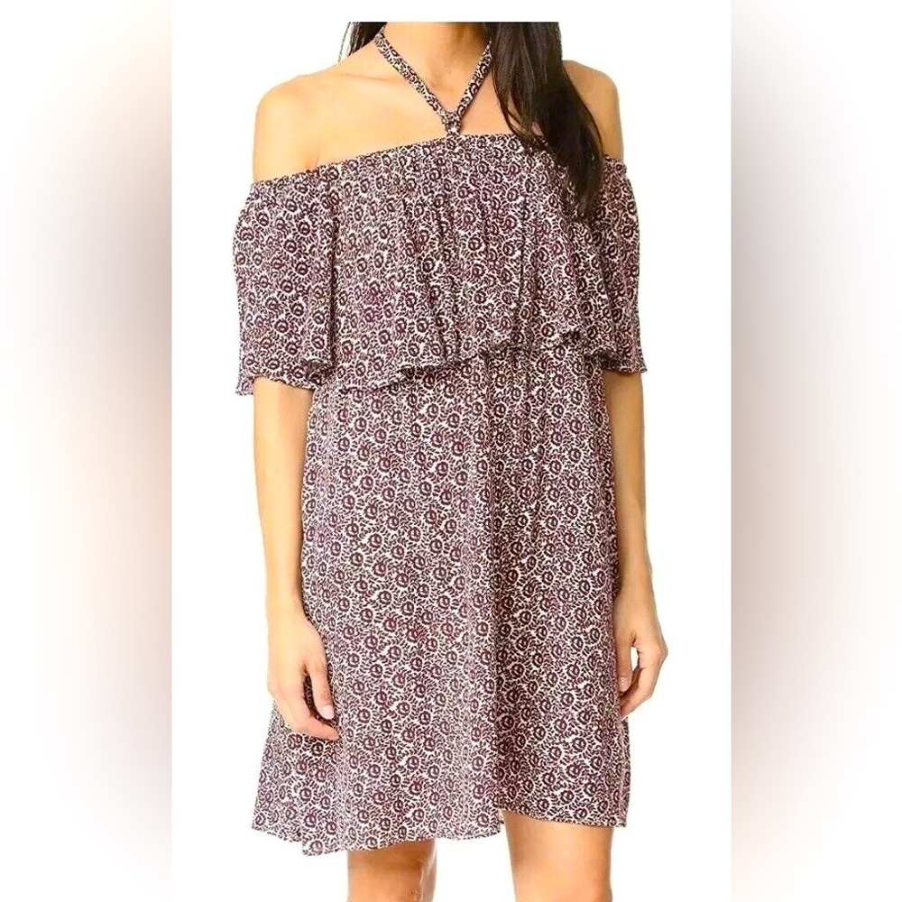 Rebecca Minkoff Off Shoulder Paisley Halter Dress Size 6